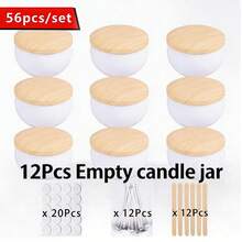 Bộ 46 hũ đựng nến sáp cao cấp kèm nắp an toàn - Hộp tròn tự làm dùng để làm nến, thủ công mỹ nghệ và lưu trữ nhiều vật dụng khác. Món quà hoàn hảo cho phụ nữ, bạn gái, mùa đông, ngày Valentine, trang trí năm mới, trang trí phòng và những món quà thú vị. - Nhiều màu - Xem 15