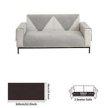 1pc Solid Color Corn Fleece Sofa Cover, Plush Granule Design Comfortable Sofa Cushion, Suitable For Single, Loveseat, 3-Seater, 4-Seater And Sectional Sofas - Multicolor - View 23