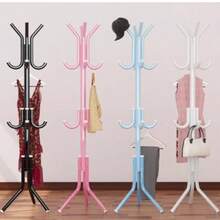 Floor Clothes Rack, Easy Storage Home Use Bedroom Plastic Coat Hanger Stand - Multicolor - View 1