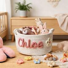 1 Giỏ đựng đồ cá nhân hóa, đan tay thêu nhiều màu sắc, hoa cầu vồng, sao, mặt trời, quà tặng lễ Phục sinh, giỏ trang trí nhà cửa, giỏ quà tặng tiệc tùng, quà tặng lễ Phục sinh, giỏ đựng đồ du lịch - Nhiều màu - Xem 14