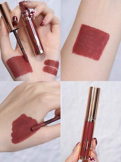 Charlotte Tilbury Mini Labial Líquido Mate Perfecto - #06 Marrón Vintage Carmesí | Labial Líquido Mate de Larga Duración | Tamaño de Viaje