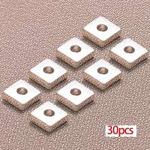 30pcs 18K Gold Plated Square Spacer Beads Brass Square Beads Flat Square Spacer Beads Metal Loose Beads For Jewelry Necklace Bracelets Earrings Making DIY Crafts - Multicolor - View 12