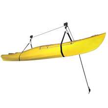 Kayak Hoist Garage Ceiling Storage Ladder Overhead Pulley System 125 Lbs - 1 - View 1