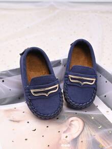 Fashionable New Kids Flat Shoes, Casual Loafers, School Style Non-Slip Soft Sole Running Shoes, Outdoor Sports Sneakers - Blue - View 1