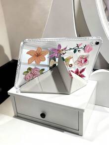 The Pattern Of Beaded Hibiscus & Lily Tablet Case Compatible With IPad Air 11-Inch M3 2025 / M2 2024, IPad Air 5th Generation 2022 , IPad (A16) 11 Inch 11th Generation 2025,Compatible With Samsung Galaxy Tab,Kindle Paperwhite 12th Gen 2024, Clear Back ,Fashion Pattern Protective Case,Automatic Sleep And Wake-Up Function, Airbag Protection, Suitable For Gifts And Office Use - Multicolor - View 6