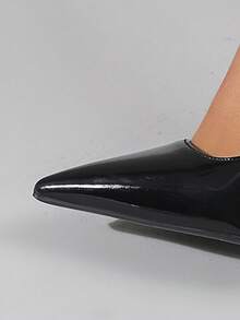 Giày cao gót mùa hè 2026, giày bít mũi cao gót cổ điển, giày cao gót thời trang dự tiệc, đám cưới, công sở, giày cao gót siêu cao, giày cao gót đen gợi cảm. - màu đen - Xem 3