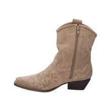 BUONAROTTI | Stivali da cowboy da donna Buonarotti – Stivali da cowboy beige – Stivaletti con tacco e cerniera laterale – Comodo tacco medio – Eleganti e versatili – Moda – Modello A-2440 - Beige - Visualizzare 4