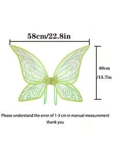 1pc Extra Large Gold Foil Butterfly Wings, Ideal For Halloween, Elf Ears Party, Fairy Costume, Carnival, Birthday Gift - Multicolor - View 10