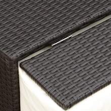 Poly Rattan Lounge Sofa, 2-Seater Garden Sofa With Cushions And Footrest, Brown, Ideal For The Garden And Terrace - White - View 8