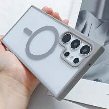 适用于三星 Galaxy A56、A36、A26、A16、S25FE、A17 手机壳 - 强磁吸附超薄防摔保护壳。S25 Ultra、S24 Ultra 透明硬质后盖 - 灰色 - 查看 6