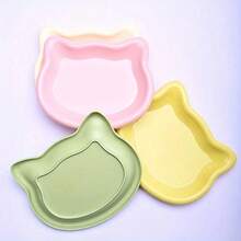 Tigela Plástica Colorida para Gatos, Formato de Gato Cartoon, Protege os Bigodes do Gato, Adequada para Cachorros Pequenos e Animais de Estimação - Pode Conter Ração Seca/Úmida e Água - Fácil de Limpar, Pode Conter Ração Seca, Petiscos e Ração Úmida Enlatada, Também Pode Ser Usada como Recipiente para Resíduos de Ossos e Cascas de Nozes. Presente de Natal, Presente, Presente Divertido, Presente do Ramadã, Presente Personalizado. - 100ml - Visão 2