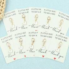 Personalized Heart-Shaped Metal Keychain, Customizable Message - Gold Pendant, Cartoon Heart Shape, Thank You Gift, For Teacher, Girlfriend, Mom, Best Friend | Personalized Gift | Christmas, Car Accessories, Y2K Gothic Style Bag Charm, ID Card Lanyard, Car Accessories, Bag Pendant - Red - View 5