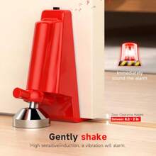 Tapon de Puerta con Alarma Bloqueador de Puerta Antirrobo Topes de Puertas de  con Mejora Triangular de Apoyo Cerradura de Puertas Portatil para Apartamentos Habitacion de Hotel Con Alarma - Con Alarma - Ver 2