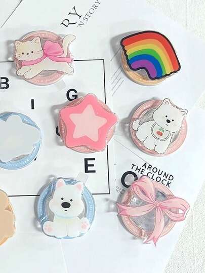 Giá đỡ điện thoại 3D hoạt hình dễ thương, kiểu dáng hoạt hình, có nam châm hút, dùng làm giá đỡ để bàn cho những người lười biếng xem TV, dễ dàng mang theo bất cứ lúc nào, có thể giữ điện thoại của bạn chắc chắn ở bất cứ đâu! Tương thích với điện thoại và Android, đây là món quà lý tưởng cho gia đình và bạn bè vào dịp sinh nhật, kỷ niệm, và cũng có thể được sử dụng như một giá đỡ điện thoại và phụ kiện quà tặng mùa xuân.