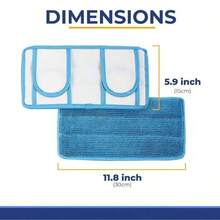 1 Set Flat Mop Replacement Mop Pads, Detachable Mop Head, Fine Fiber Mop Cloth For Wet & Dry Use - Multicolor - View 3