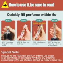 SAWOHO Travel Perfume Bottle Refillable,Perfume Travel Refillable Mini Spray Bottles Leather Cologne Dispenser, Portable Empty Spray Bottle Cologne Dispense Filling Atomizer 5ml (Golden) - ColorB - 查看 4