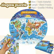 PurpleFox Dinosaur & World Map Floor Puzzle, Educational Toy For Children 3+ Years Old, 3-6 Years, 8-10 Years, Unisex, Christmas Gift - Jisgaw - View 4