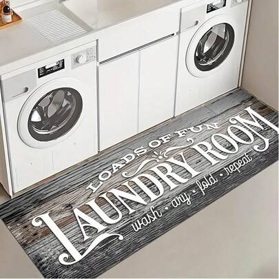 Laundry Room Rug Runner Brown Wood Non Slip Laundry Rugs And Mats For Laundry Room Decor Washable Runner Rugs For Farmhouse Kitchen Floor Laundry Bathroom Entryway Area Rugs