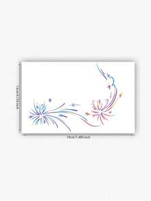 这款情人节临时纹身贴纸采用PVC材质，可水洗、防水、防汗且不反光。图案为绚丽的烟花。适合日常时尚人士，可维持3-5天。 - 彩色 - 查看 6