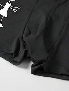 Men's Black Cartoon Character Heart Print Elephant Trunk Pouch Breathable Stretchy Everyday Briefs - Black - View 3