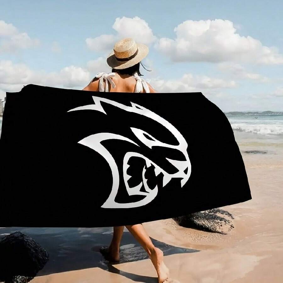 SRT Hellcat Demon Dodge Challenger Car Racing Microfiber Printed Beach Towel Mountain Climbing Yoga Beach Swimming Running Towel(6)