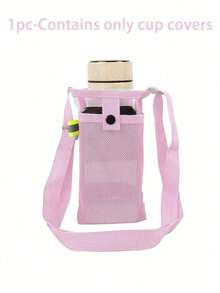 1个水瓶和手机网袋 - 通用保护套，适用于斜角户外奶茶壶，完美适用于海滩、便携、户外、运动、徒步旅行、登山、露营和美式橄榄球比赛观众！（仅包含杯架） - 彩色 - 查看 13