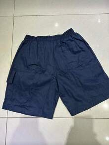 Cargo Shorts With Elastic Waistband, Direct From The Factory. - 藏蓝色 - 查看 2