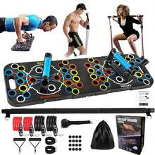 1 Set de Tabla de Flexiones Multifuncional de ABS, Equipo de Entrenamiento para Pecho y Abdominales, Herramienta de Fitness para Gimnasio en Casa, Soporte de Flexiones, Tabla Abdominal Portátil, Calidad Profesional, Regalo de Cumpleaños/Festividad, Equipo Deportivo para Escuela/Club/Gimnasio - Multicolor - Ver 14