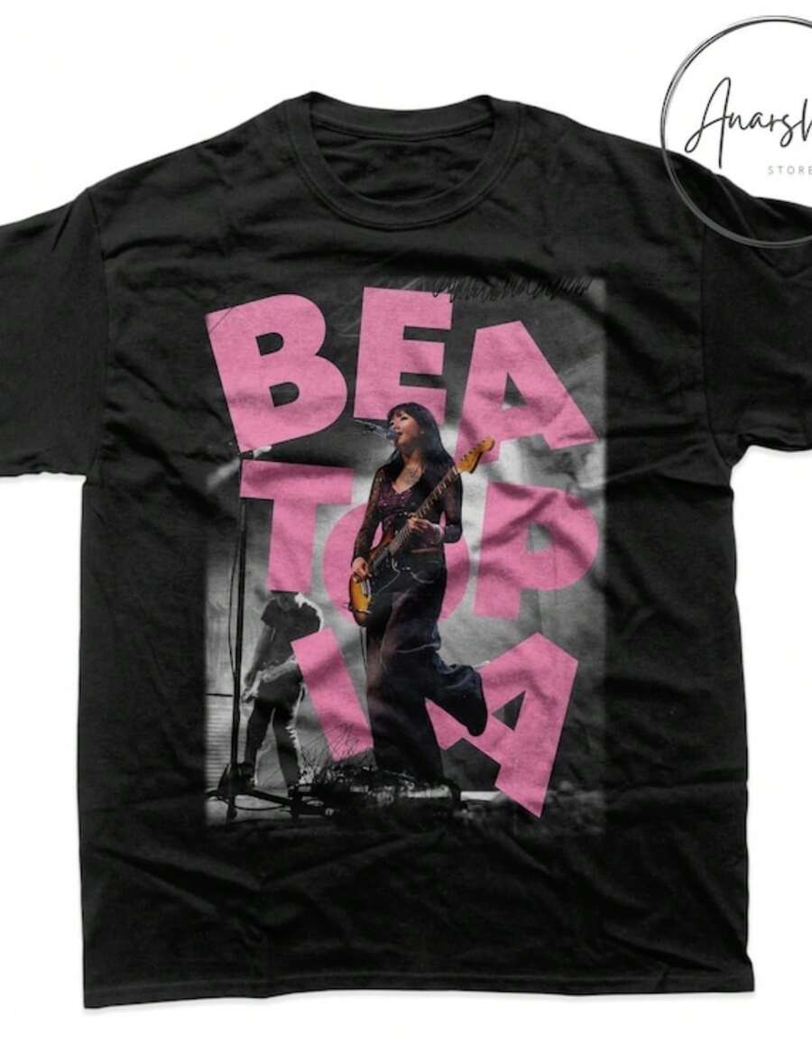 Beabadoobee T-Shirt - Beabadoobee Tee - Beabadoobee Merchandise - Beatopia Album - 黑色 - 查看 1