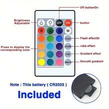 LQHZMYY LED RGB DIY霓虹灯绳 - USB供电,24键遥控器,亮度可调,多种颜色动态模式,柔韧可塑,适用于独特的派对主题、现代家居装饰、吸睛的电视背景墙、温馨的卧室布置、节日展示、DIY霓虹灯招牌、房间装饰、万圣节、圣诞节、感恩节和其他节日场合。 - 彩色 - 查看 12