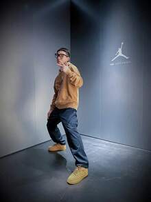 AdidasStGfxCrew美式運動休閒圓領套頭衫衛衣男款黑色 - 卡其色 - 查看 10