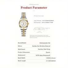 POEDAGAR Is A Petite And Exquisite Women's Stainless Steel Quartz Watch, With A Crystal-Clear And Elegant High-End Design That Exudes An Extraordinary Aura. - Silver - View 3
