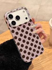 GIIPPA New For 17 Pro Max Case | Retro Polka Dot Design, Pink & Brown Aesthetic / 17 Air/ 17 Pro/ 17 Pro Max/16 Pro Max/15 Pro Max/14 Pro Max/13 Pro Max/12 Pro Max - Multicolor - View 5