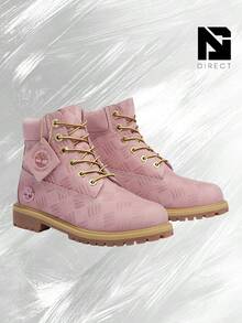Timberland Premium 6" Waterproof Boots– Lifestyle Sneakers – Shoes For Women - Vintage - Spring & Summer-Classic Color, Warm & Durable, Outdoor To Everyday Casual Wear - Easter Gift –TB0A6BETA5V - Pink/Pink - 查看 2