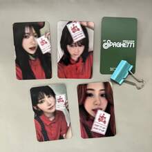 5张/套 女团小卡特别版，粉丝收藏卡，双面印刷，光面覆膜，樱花/Enchae - 彩色 - 查看 2