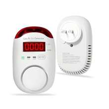 Hembisen Detectores combinados de gas y monoxido de carbono enchufable y con alarma detector de CO propano metano detector de gas explosivo para el hogar facil de instalar - Blanco - Ver 7