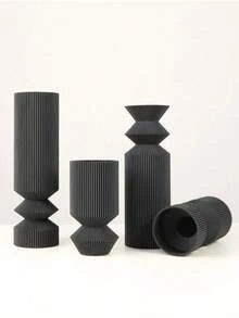 1件3D打印干花木质家居装饰品，玉米秸秆材质 - 简约设计花瓶，适合作为男女生日/毕业礼物，家居装饰花瓶，桌面摆件 - 彩色 - 查看 11