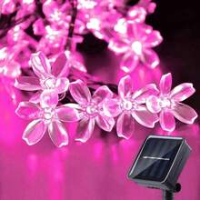 1 串 LED 彩色太阳能樱花灯串，户外露营灯串，夜灯，防水路灯，适用于草坪、小路、花园、派对、节日、情人节装饰 - 太陽能櫻花燈串 - 查看 6