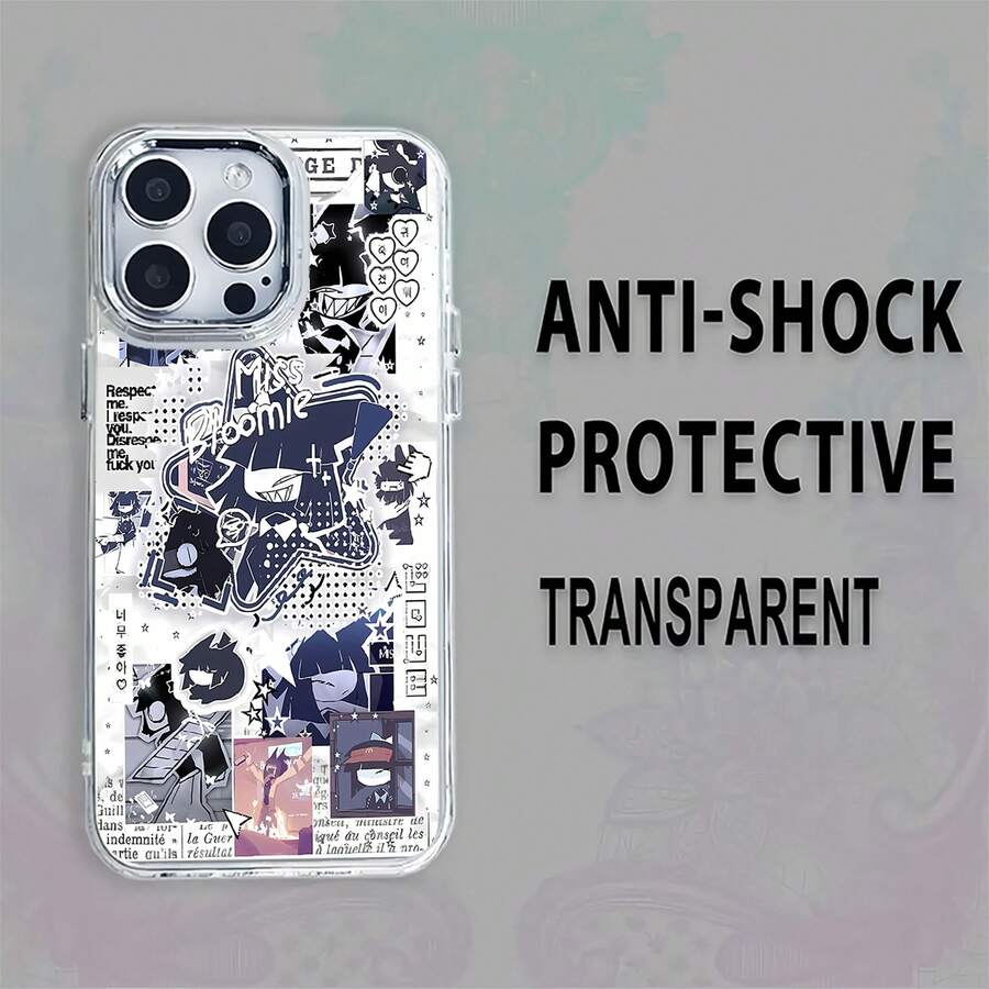 Estuche para teléfono con diseño gráfico de Miss Bloomie Compatible con estuches para teléfonos 17 16 Pro Max 15 Pro Max 13 y 12 Diseño elegante, duradero y único Resistente a rayones, a prueba de golpes e impermeable Un regalo perfecto para familiares, amigos, seres queridos, novios/novias y para Navidad - transparente - Ver 1