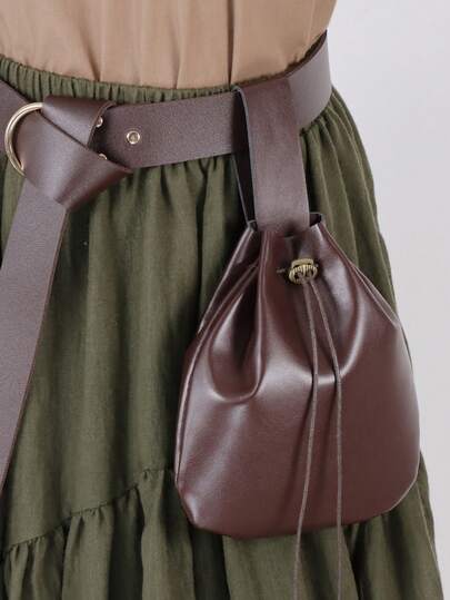 1件复古中世纪文艺复兴风格腰包零钱包，适合文艺复兴集市、维京游侠、精灵、凯尔特、维京奇幻、万圣节、嘉年华、化装舞会、文艺复兴集市等场合，成人款