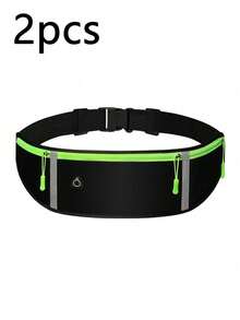 Borsetă de alergare pentru femei cu compartiment pentru telefon - Centură de alergare respirabilă, Capacitate mare, Compartimente multiple pentru telefon și alte obiecte esențiale, Potrivită pentru drumeții, călătorii, sală de sport - Curea reglabilă, Compartimente cu fermoar, Negru, Echipament de drumeție, Echipament de alergare, Design minimalist, Material respirabil - Multicolor - Vizualizare 13