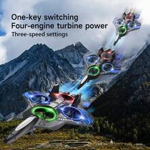 L101 Remote Control Drone - Glider And Fighter Jet Modes, Adjustable Speed, Headless Mode, Colorful Lights, Flip/Hover/Manual Take-Off, Suitable For Indoor/Outdoor Parties, Perfect Gift For Halloween And Christmas (Includes Spare Blades) - Multicolor - View 4