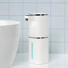 DONASIRA 400ml Large Capacity Illuminated Rechargeable Smart Infrared Sensor Automatic Soap Dispenser, Portable Liquid Soap Bottle, Electric Foam Soap Dispenser Pump For Home, Public Hand Sanitizer Cleaner, Kitchen Bathroom Small Appliance - Multicolor - View 11