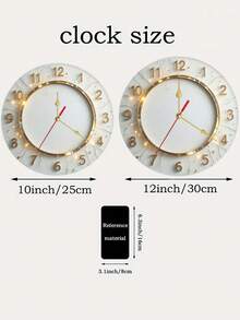 波西米亚风格彩虹灯光设计木质挂钟，墙面装饰艺术品，静音设计，适用于客厅、卧室、厨房、办公室装饰，现代家居装饰，情人节、新年、生日的理想礼物 - 彩色 - 查看 6