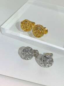 1件镂空针织夸张耳环，优雅别致的设计，欧美风格 - 鏤空編織耳環 - 查看 1