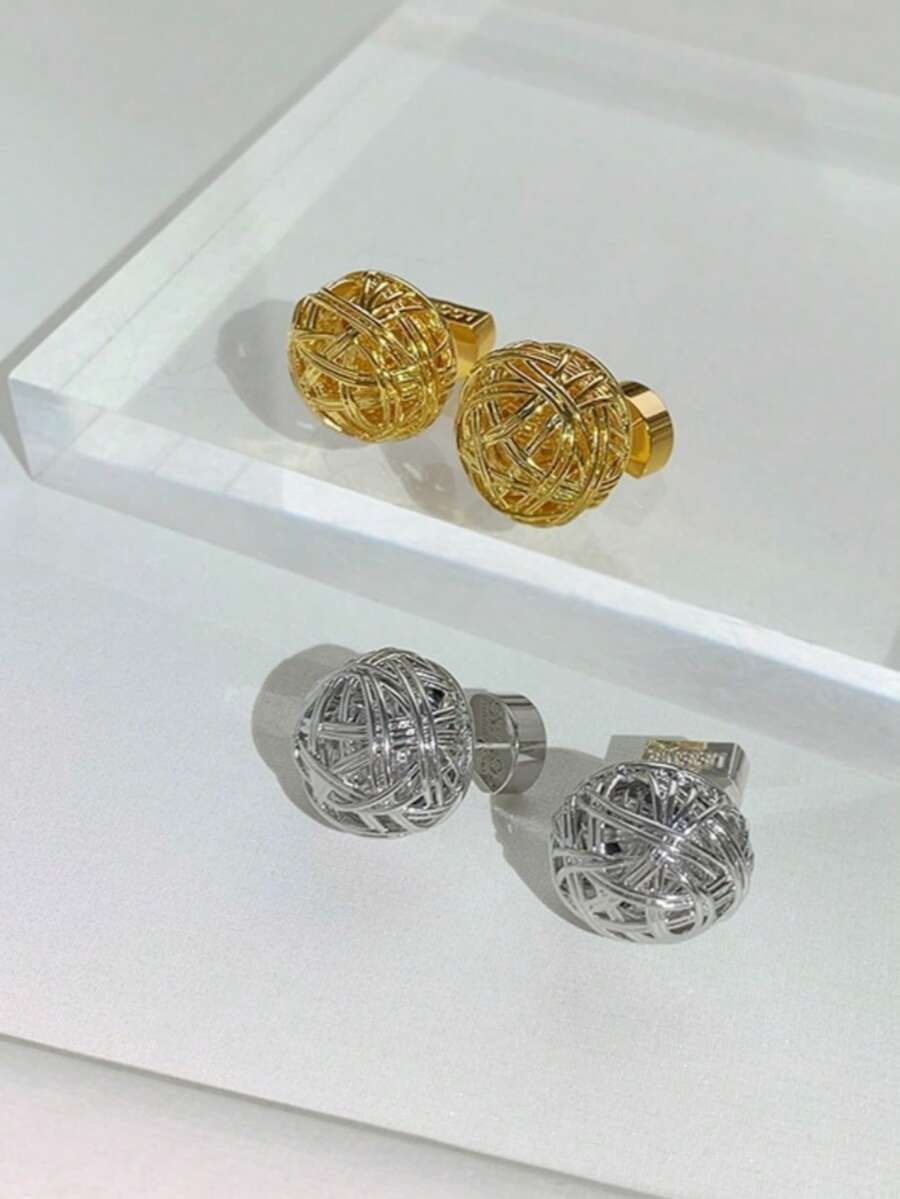 1件镂空针织夸张耳环，优雅别致的设计，欧美风格 - 鏤空編織耳環 - 查看 1