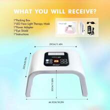 HanTai Led-Face-Tool,LED Light Therapy Facial Mask,7 In 1 Beauty Equipment For Skin Care At Home - Xem 9