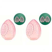 1/2 st sminksvampmixer, hållare för sminksvampar, torklåda för sminksvampar med genomskinlig ram, lämplig för semester, strand, badrum, sovrum, stor kapacitet - Multifärgad - Visa 14