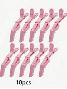 Multi-Functional Hair Clips With Alligator Clips And Positioning Sectioning Hair Clips, Suitable For Hairstylists And Professional Hairdressers, Non-Slip Plastic Hair Clips For Women, Professional Salon Hair Clips, Hair Clips With Alligator Clips, Long Mouth Clips, Lifting Clips, Suitable For Curly Hair Stylists, Home Bathroom Decor, Hair Accessories - Multicolor - View 14