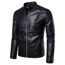 Chaqueta de cuero de estilo coreano para hombre 2025, abrigo casual de ajuste delgado para jóvenes apuestos, chaqueta de motocicleta de primavera y otoño - Negro - Ver 7